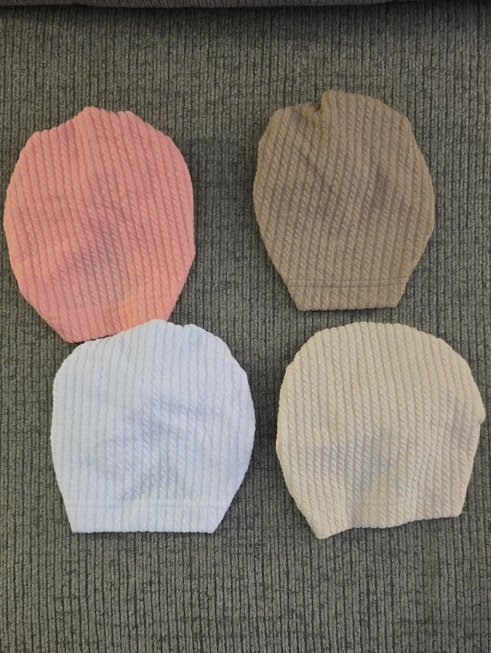 NWOT Newborn Soft Bow Turban Hat - Pink, Taupe, White, Beige